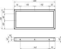 Тумба с раковиной 1MarKa Grunge Loft 80 дуб вотан