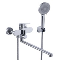 Смеситель с длинным изливом для ванны Fashun A2288 хром