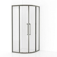 Душевой уголок Cezares Relax RELAX-304-R-2-100-C-GM 100x100, профиль оружейная сталь
