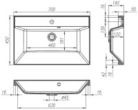 Мебель для ванной комнаты Art&Max Verona-Push 70 дуб сонома светлый Мебель для ванной комнаты Art&Max Verona-Push 70 дуб сонома светлый