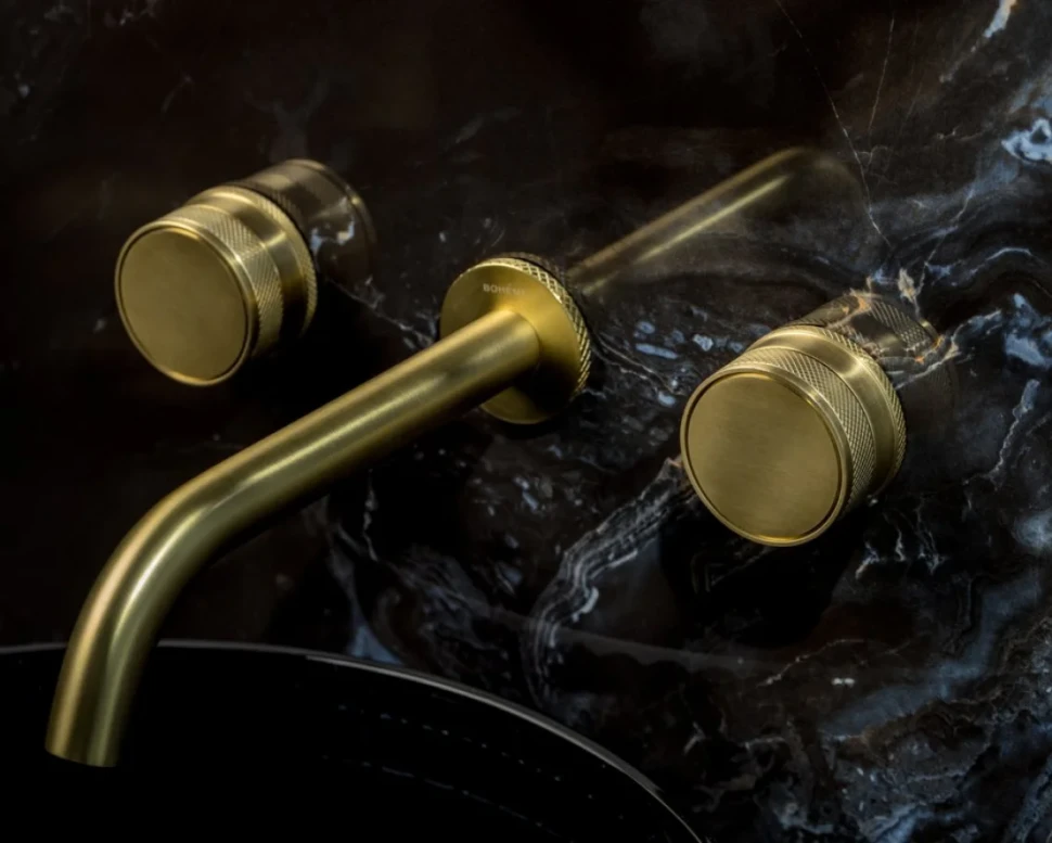 Смеситель для раковины Boheme Prestige 152-2-MG-PR С ВНУТРЕННЕЙ ЧАСТЬЮ, матовое золото