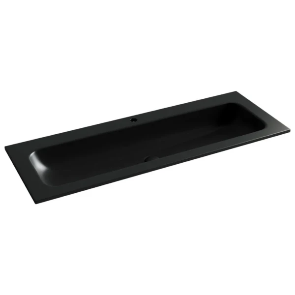 Накладная раковина Ceramicanova Grace прямоугольная черная матовая 121 см CN7017MB