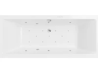 Акриловая ванна Excellent Pryzmat Slim WAEX.PRY16S.RELAX 160x75 см, встраиваемая, с гидромассажем, белая, с каркасом, со сливом-переливом