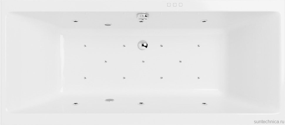 Акриловая ванна Excellent Pryzmat Slim WAEX.PRY16S.RELAX 160x75 см, встраиваемая, с гидромассажем, белая, с каркасом, со сливом-переливом
