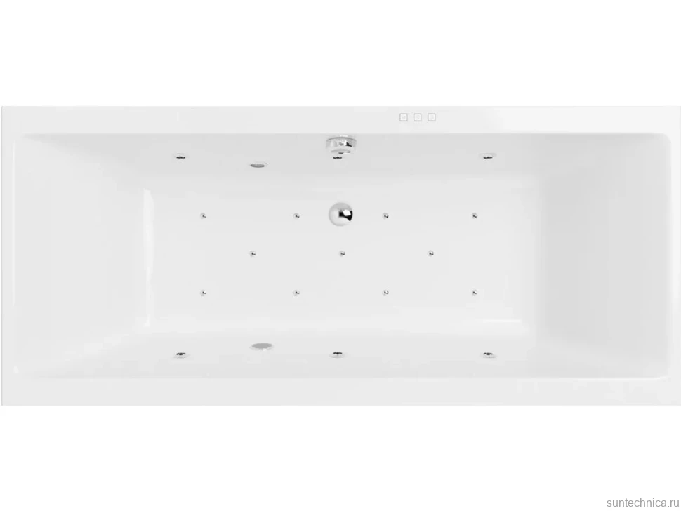 Акриловая ванна Excellent Pryzmat Slim WAEX.PRY16S.RELAX 160x75 см, встраиваемая, с гидромассажем, белая, с каркасом, со сливом-переливом