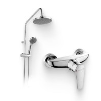 Душевой комплект Смеситель для душа Bravat Arden F9351385CP-01-RUS + Стойка Fit D283CP-2-RUS