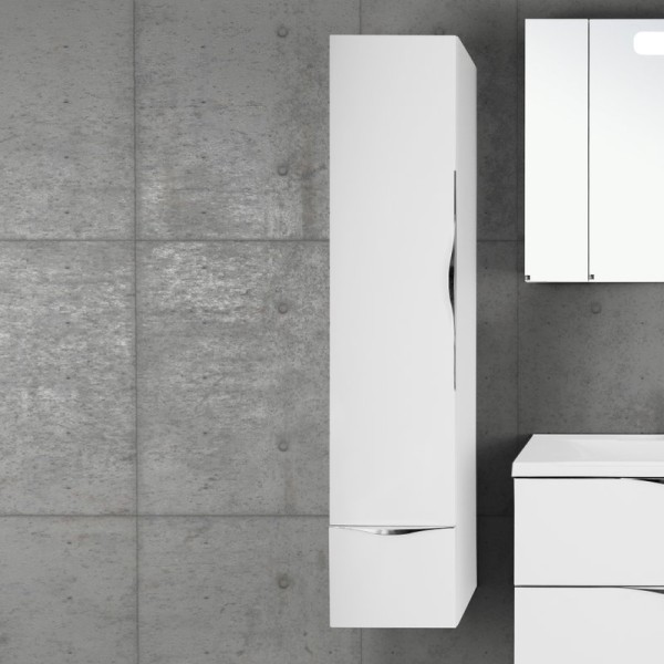 Шкаф пенал для ванной Vod-Ok Марко 35 L, 1 дверь, 1 ящик, белый