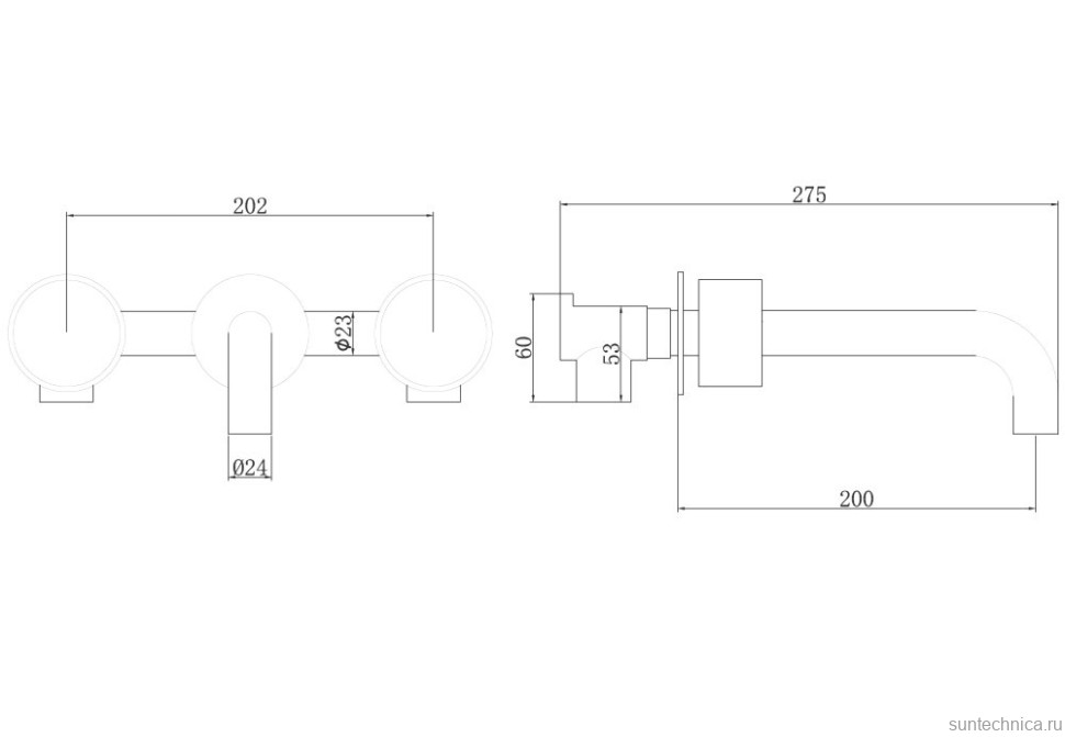 Смеситель для раковины Abber Wasser Kreis AF81122 С ВНУТРЕННЕЙ ЧАСТЬЮ, хром