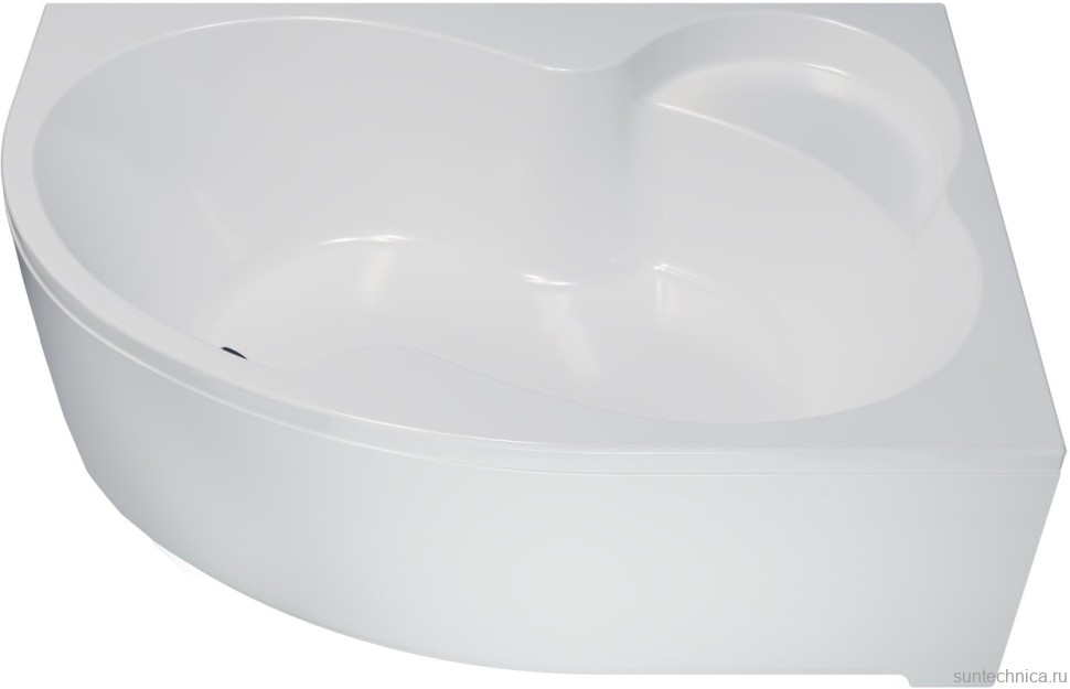 Акриловая ванна Triton Мари L 170x110 см, угловая, левая, пристенная, белая, асимметричная, с каркасом