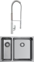 Комплект Мойка Omoikiri TADZAVA 58-2-U/IF R + Смеситель Grohe K7 32950000 с гибким изливом