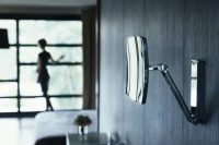 Косметическое зеркало Keuco iLook Move 17613 010000 без подсветки, телескопическое, поворотное, хром