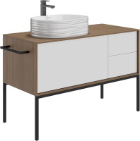 Накладная раковина KERAMA MARAZZI Sabbia 51 глянцевая белая, овальная, с 1 отверстием под смеситель