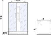 Душевая кабина River Quadro 80/24 MT