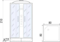 Душевая кабина River Quadro 80/24 MT