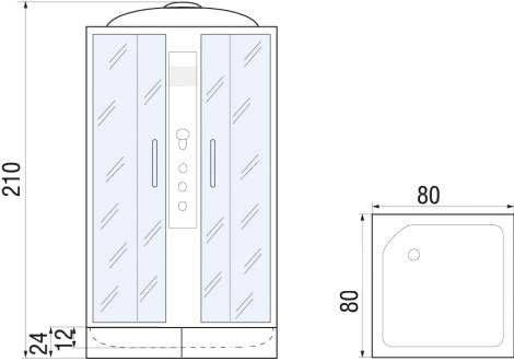 Душевая кабина River Quadro 80/24 MT