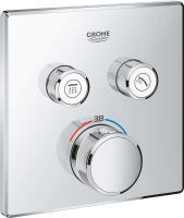 Термостатический смеситель встраиваемый Grohe Grohtherm SmartControl 29124000 С ВНУТРЕННЕЙ ЧАСТЬЮ, хром