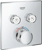 Термостатический смеситель встраиваемый Grohe Grohtherm SmartControl 29124000 С ВНУТРЕННЕЙ ЧАСТЬЮ, хром