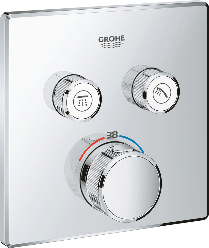 Термостатический смеситель встраиваемый Grohe Grohtherm SmartControl 29124000 С ВНУТРЕННЕЙ ЧАСТЬЮ, хром