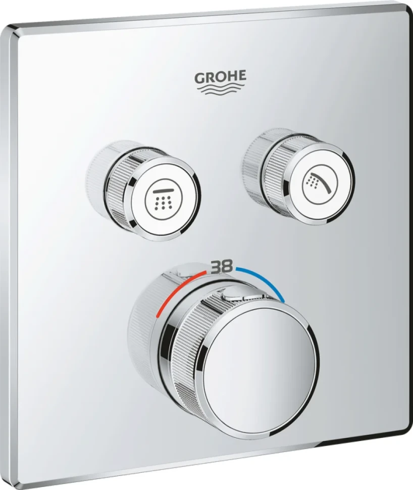 Термостатический смеситель встраиваемый Grohe Grohtherm SmartControl 29124000 С ВНУТРЕННЕЙ ЧАСТЬЮ, хром