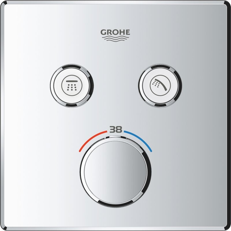 Термостатический смеситель встраиваемый Grohe Grohtherm SmartControl 29124000 С ВНУТРЕННЕЙ ЧАСТЬЮ, хром