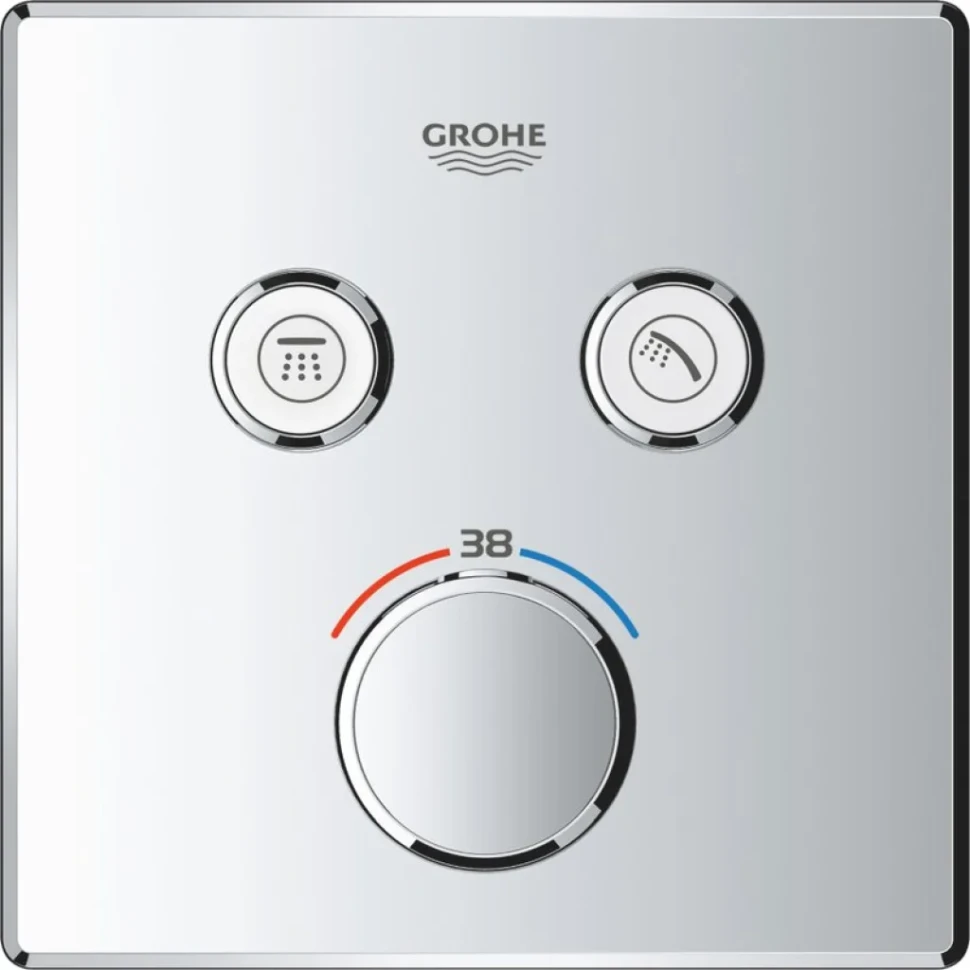 Термостатический смеситель встраиваемый Grohe Grohtherm SmartControl 29124000 С ВНУТРЕННЕЙ ЧАСТЬЮ, хром