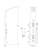 Душевая панель Ceruttispa Virginia W CT9990 матовая белая