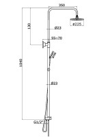 Душевая стойка AZARIO Mano AZ-15780201 хром