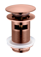 Донный клапан для раковины Boheme 612/2-BRB с переливом, брашированная бронза