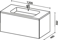 Тумба с раковиной Sanvit Кубэ -1 120 белый глянец