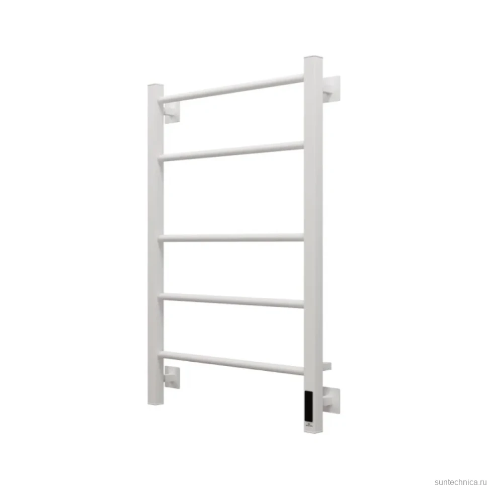 Полотенцесушитель электрический Grota Costa 530х800 RAL9016 EL 80x55 см, подключение справа, слева, скрытое подключение справа, матовый белый, лесенка, из стали