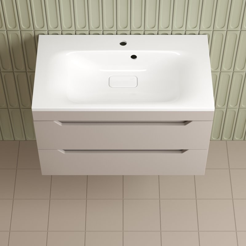 Тумба под раковину без столешницы Style Line Остин 80 подвесная, крем эмаль plus