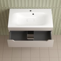 Тумба под раковину без столешницы Style Line Остин 80 подвесная, крем эмаль plus