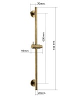 Душевая штанга Boheme Uno 420-CB copper brushed