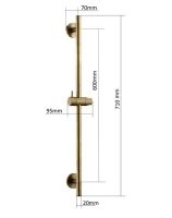 Душевая штанга Boheme Uno 420-CB copper brushed