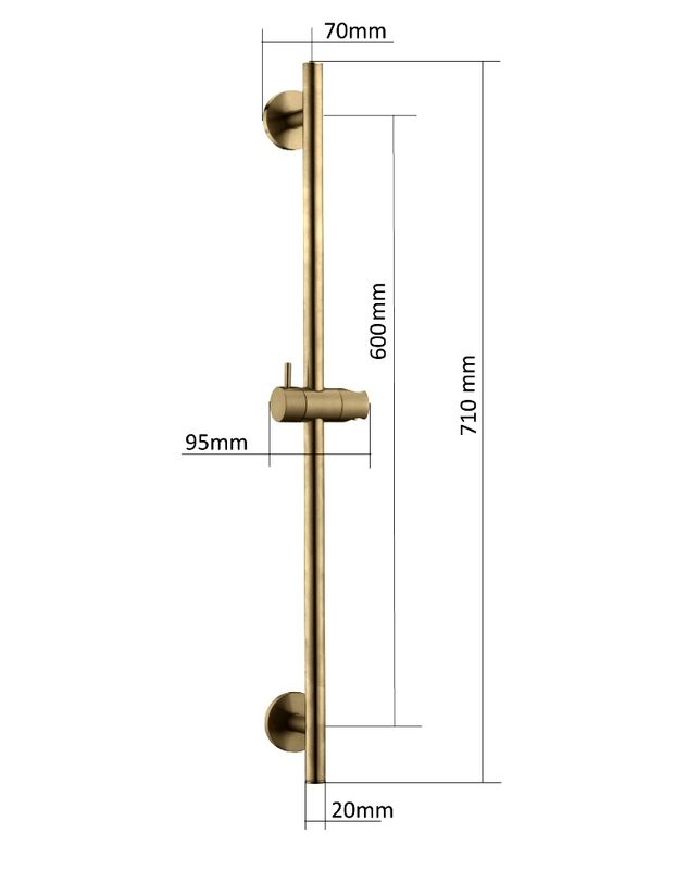 Душевая штанга Boheme Uno 420-CB copper brushed