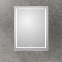 Зеркало BelBagno Kraft 90x70, с подсветкой, с подогревом, сатин