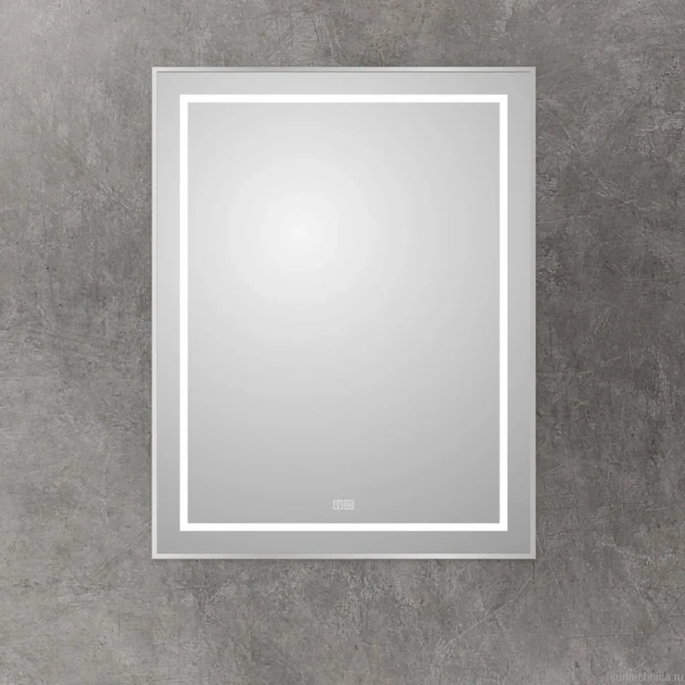 Зеркало BelBagno Kraft 90x70, с подсветкой, с подогревом, сатин