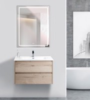 Зеркало BelBagno Kraft 90x70, с подсветкой, с подогревом, сатин