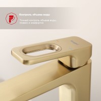 Смеситель для раковины высокий Raglo R51.15.03, золотой сатин Смеситель для раковины высокий Raglo R51.15.03, золотой сатин