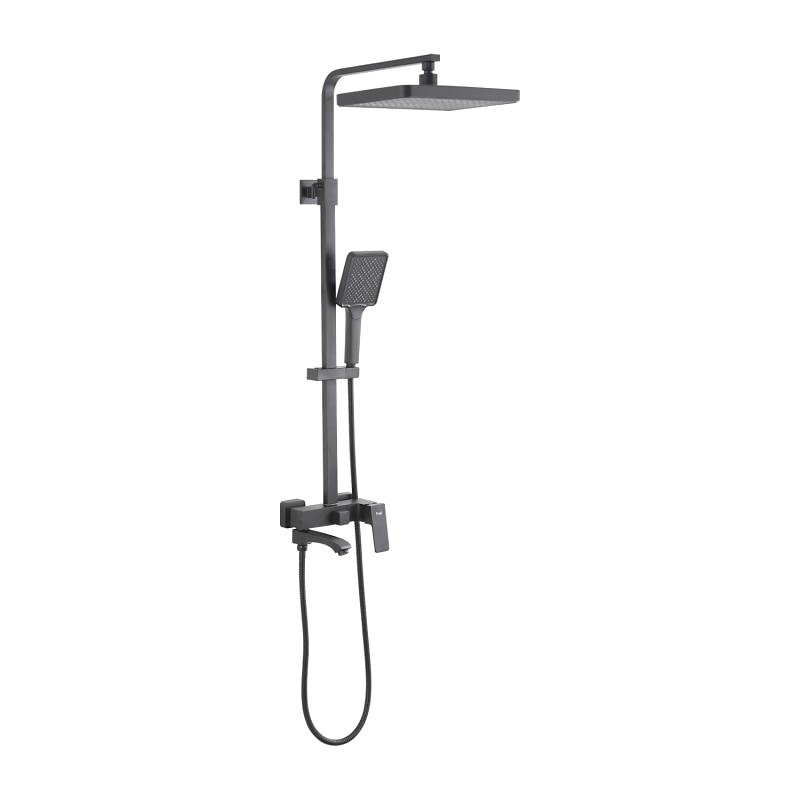 Душевая стойка Frap H76 F2476-9 оружейная сталь