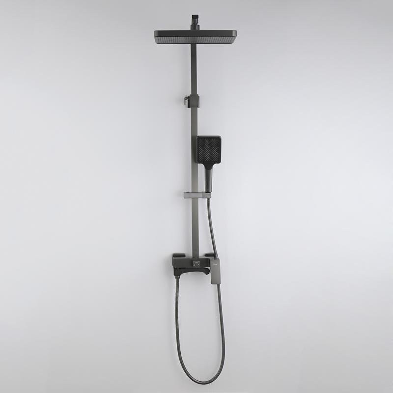 Душевая стойка Frap H76 F2476-9 оружейная сталь