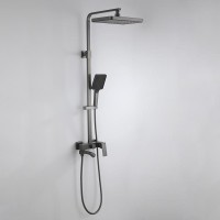 Душевая стойка Frap H76 F2476-9 оружейная сталь