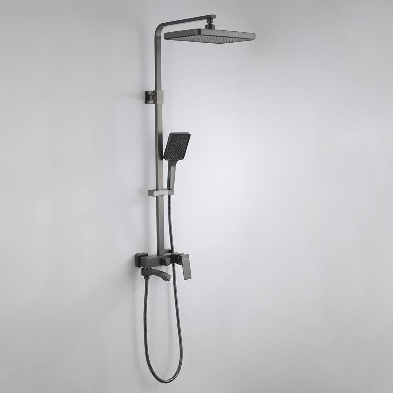 Душевая стойка Frap H76 F2476-9 оружейная сталь