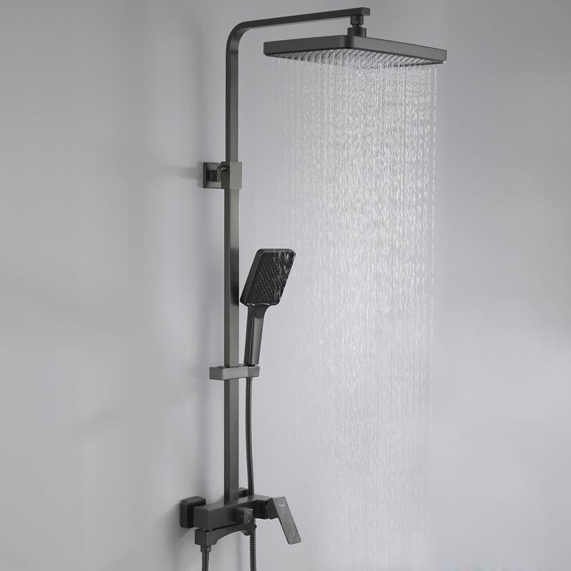 Душевая стойка Frap H76 F2476-9 оружейная сталь