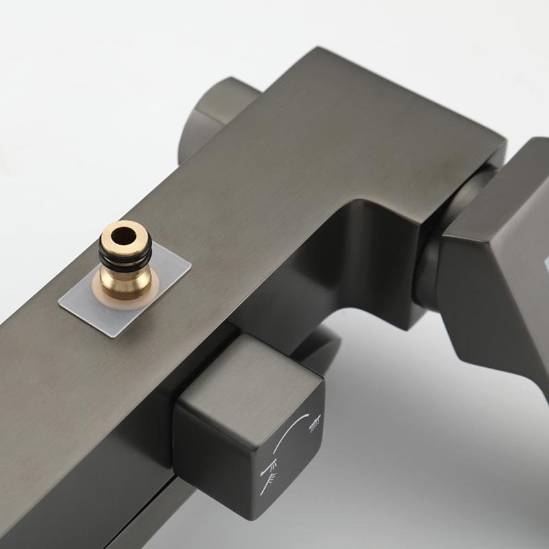 Душевая стойка Frap H76 F2476-9 оружейная сталь