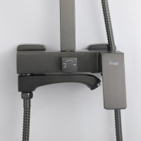 Душевая стойка Frap H76 F2476-9 оружейная сталь