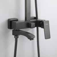 Душевая стойка Frap H76 F2476-9 оружейная сталь