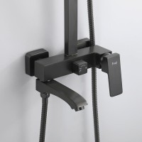 Душевая стойка Frap H76 F2476-9 оружейная сталь