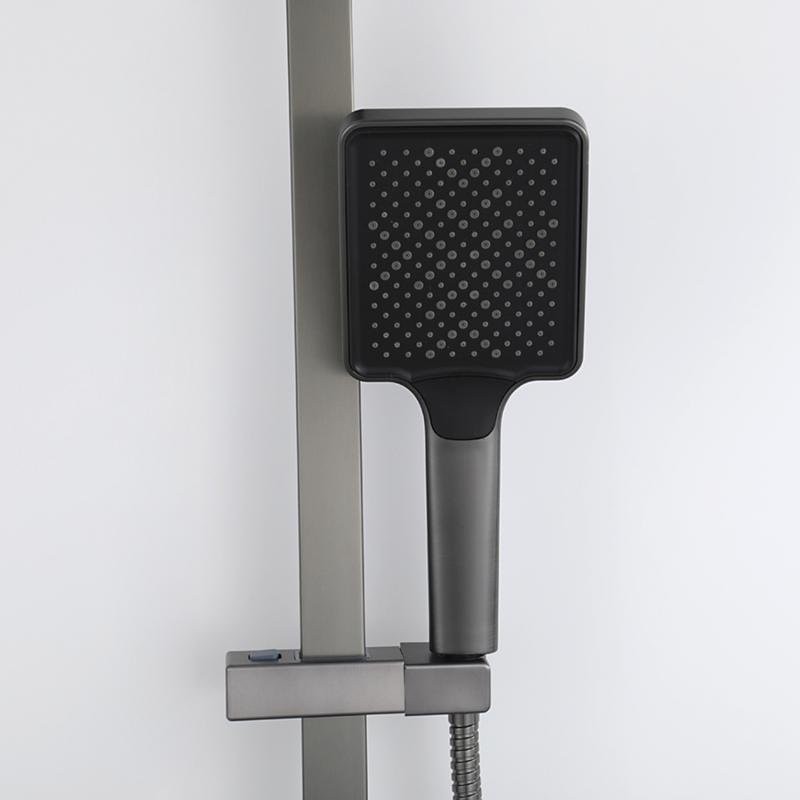 Душевая стойка Frap H76 F2476-9 оружейная сталь