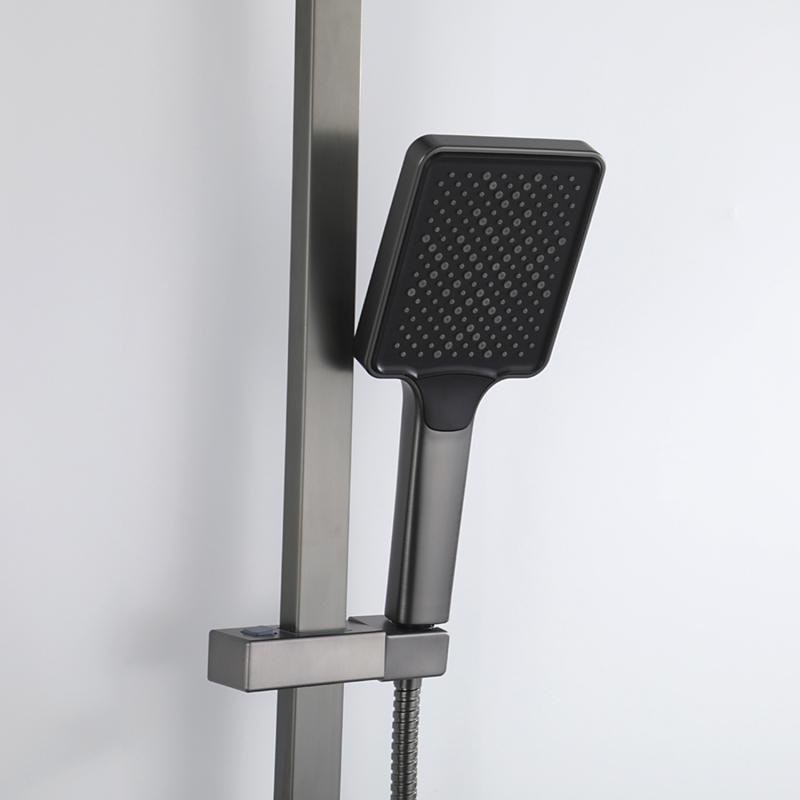 Душевая стойка Frap H76 F2476-9 оружейная сталь